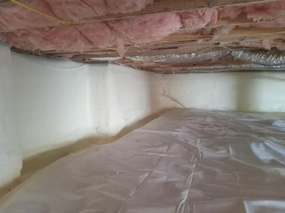 Crawl space encapsulation with closed-cell spray foam for Roof Waterproofing in Tuscaloosa